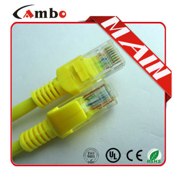 RJ45 Conector macho enchapado en oro Cable de conexión TIA / EIA 568A